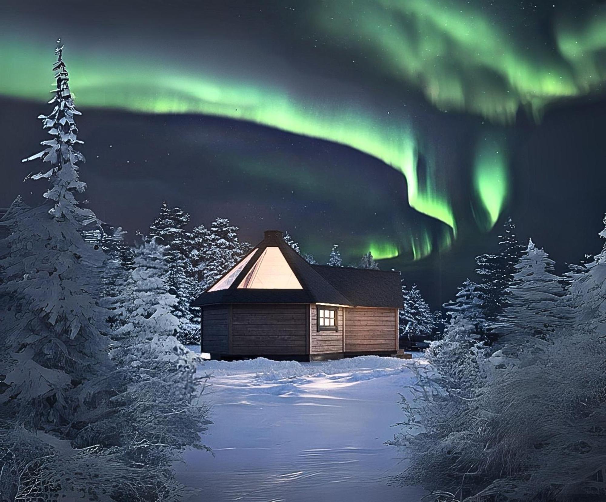Skog Aurora Igloos Villa Kalix Buitenkant foto